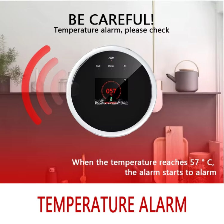 Tuya WiFi Gas Leak Detector With Temperature Clock Function Support Human Voice Alarm, GS21 Tuya WiFi Gas Leak Detector With Temperature Clock Function Support Human Voice Alarm, GS21